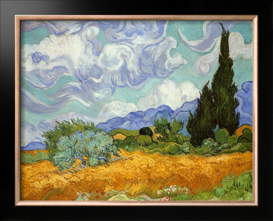 Wheatfield with Cypresses - Vincent Van Gogh Paintings